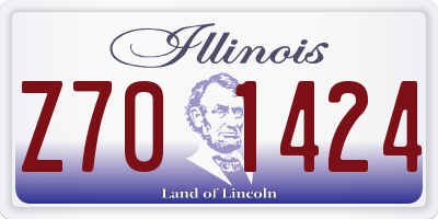 IL license plate Z701424