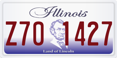 IL license plate Z701427