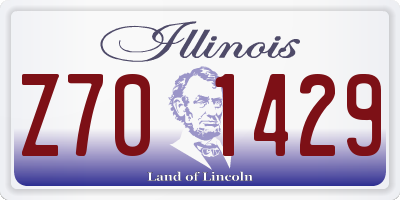 IL license plate Z701429