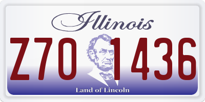 IL license plate Z701436