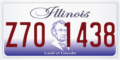 IL license plate Z701438