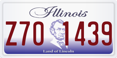 IL license plate Z701439