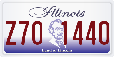 IL license plate Z701440