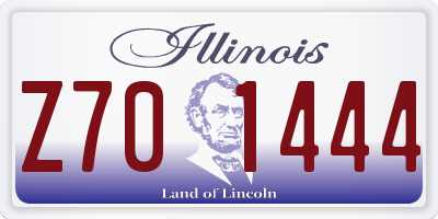 IL license plate Z701444