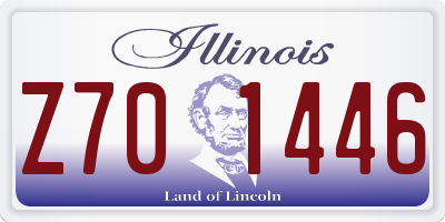 IL license plate Z701446