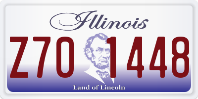 IL license plate Z701448