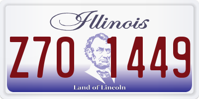 IL license plate Z701449
