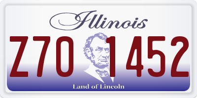 IL license plate Z701452
