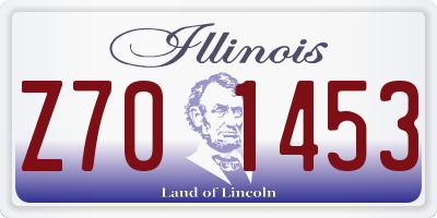 IL license plate Z701453