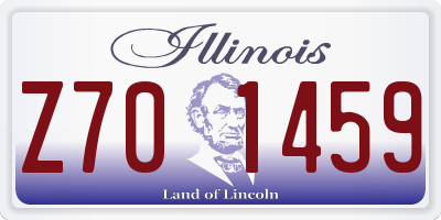 IL license plate Z701459