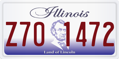 IL license plate Z701472