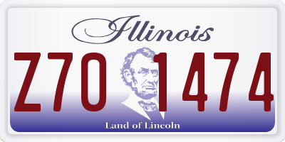 IL license plate Z701474