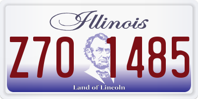 IL license plate Z701485