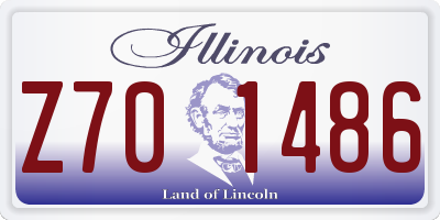 IL license plate Z701486
