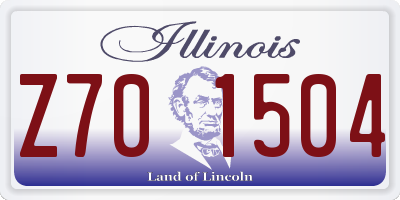 IL license plate Z701504