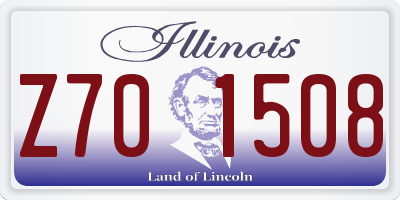 IL license plate Z701508