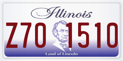 IL license plate Z701510