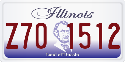 IL license plate Z701512