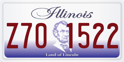 IL license plate Z701522