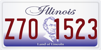 IL license plate Z701523
