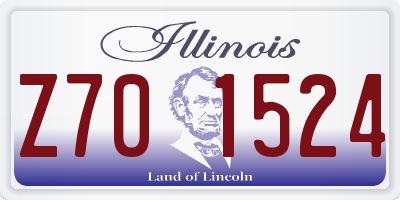 IL license plate Z701524