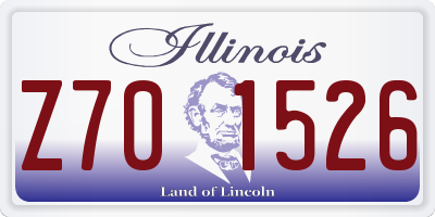 IL license plate Z701526