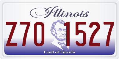 IL license plate Z701527