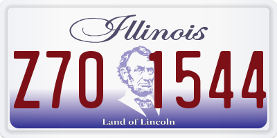 IL license plate Z701544
