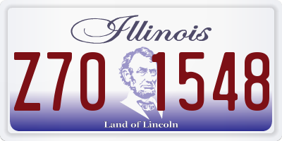 IL license plate Z701548
