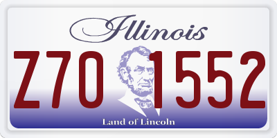 IL license plate Z701552