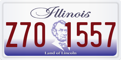 IL license plate Z701557