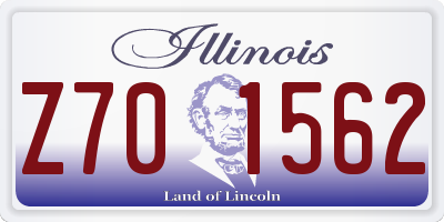 IL license plate Z701562