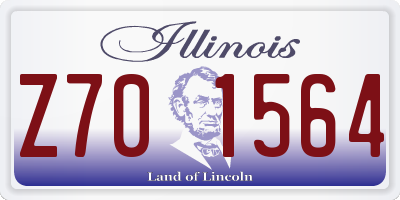 IL license plate Z701564