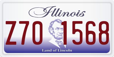 IL license plate Z701568