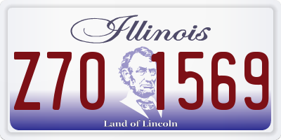 IL license plate Z701569