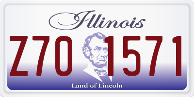 IL license plate Z701571