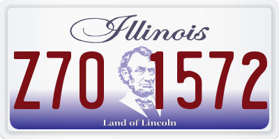 IL license plate Z701572