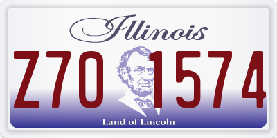 IL license plate Z701574