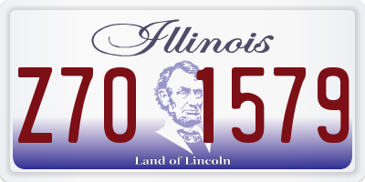 IL license plate Z701579