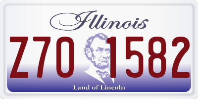 IL license plate Z701582