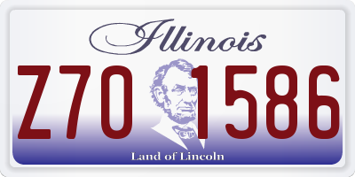 IL license plate Z701586