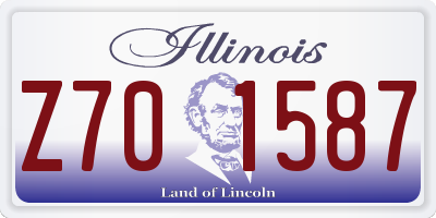 IL license plate Z701587