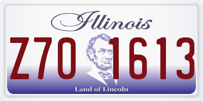 IL license plate Z701613