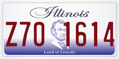 IL license plate Z701614