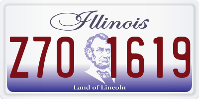 IL license plate Z701619