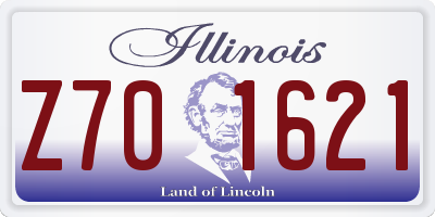 IL license plate Z701621