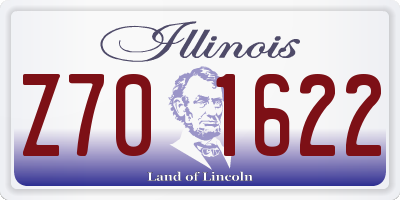 IL license plate Z701622