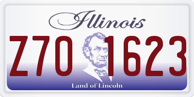 IL license plate Z701623