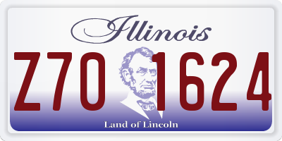 IL license plate Z701624