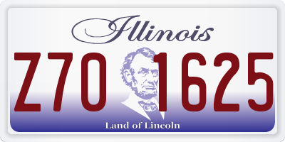 IL license plate Z701625